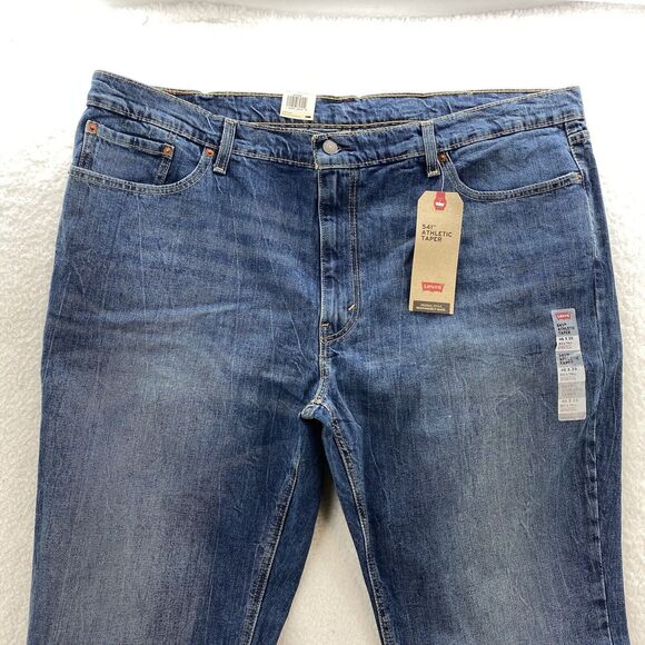 Levi's 541 Athletic Taper Jeans Men 46x28 Blue Stretch Big & Tall American Denim - Picture 3 of 14